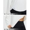 imagebaleaf Womens Long Sleeve Workout Shirts Lightweight Quick Dry Running Athletic Yoga Tops with Curved Hem Thumb LoopWhite