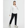 imagebaleaf Womens Long Sleeve Workout Shirts Lightweight Quick Dry Running Athletic Yoga Tops with Curved Hem Thumb LoopWhite