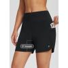 imagebaleaf Womens Mountain Bike Shorts 2 in 1 Padded MTB 5 Cycling Padding Pockets Biking Bicycle Cycle RidingAblack