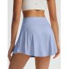 imagebaleaf Womens Pleated Tennis Skirts Double Ruffle Mini Skorts with 2 Pockets Shorts High Waisted Tummy Control Athletic GolfLight Blue