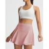 imagebaleaf Womens Pleated Tennis Skirts Double Ruffle Mini Skorts with 2 Pockets Shorts High Waisted Tummy Control Athletic GolfLight Pink