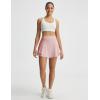 imagebaleaf Womens Pleated Tennis Skirts Double Ruffle Mini Skorts with 2 Pockets Shorts High Waisted Tummy Control Athletic GolfLight Pink