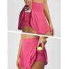imagebaleaf Womens Pleated Tennis Skirts Double Ruffle Mini Skorts with 2 Pockets Shorts High Waisted Tummy Control Athletic GolfPink