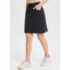 imagebaleaf Womens Skorts Skirts 20 Knee Length Cotton Casual High Waist Drawstring Modest Golf Skort with PocketBlack