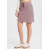 imagebaleaf Womens Skorts Skirts 20 Knee Length Cotton Casual High Waist Drawstring Modest Golf Skort with PocketBurlwood