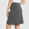 imagebaleaf Womens Skorts Skirts 20 Knee Length Cotton Casual High Waist Drawstring Modest Golf Skort with PocketGray