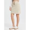 imagebaleaf Womens Skorts Skirts 20 Knee Length Cotton Casual High Waist Drawstring Modest Golf Skort with PocketKhaki