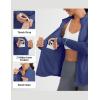 imagebaleaf Womens Sun Shirts UPF 50 Lightweight Running Jacket UV Protection Athletic Full Zip Long Sleeve PocketsNavy Blue