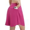 imagebaleaf Skorts for Woman 20 Knee Length Golf Tennis Skirt High Waisted Long Athletic Casual Pockets UPF 50Rose Red