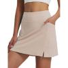 imagebaleaf Womens 16 Golf Skorts Skirts 5 Pockets High Waisted Stretchy Tennis Skirt Athletic Workout RunningKhaki