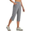 imagebaleaf Womens 17 Capri Pants Lighweight Cargo Capris Quick Dry Zipper Pockets Hiking Biking Casual Outdoor19indark Gray