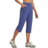imagebaleaf Womens 17 Capri Pants Lighweight Cargo Capris Quick Dry Zipper Pockets Hiking Biking Casual Outdoor19innavy Blue