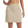 imagebaleaf Womens 18 Golf Skorts Skirts Pockets UPF 50 Zipper Quick Dry Casual Work Skort TravelKhaki
