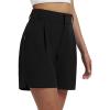 imagebaleaf Womens 6 Golf Shorts Stretch Pleated Work Short for Hiking Quick Dry Dressy Casual Summer UPF50Black