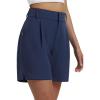 imagebaleaf Womens Golf Shorts Stretch Pleated Work Short for Hiking Quick Dry Dressy Casual Summer UPF50 Navy Blue XL