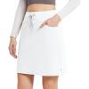 imagebaleaf Womens Skorts Skirts 20 Knee Length Cotton Casual High Waist Drawstring Modest Golf Skort with PocketWhite