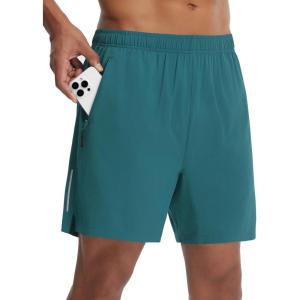 imagebaleaf Mens Mountain Bike Shorts 4D Padded Loosefit MTB Cycling Riding Bicycle Biker Short Zipper PocketsDark Green