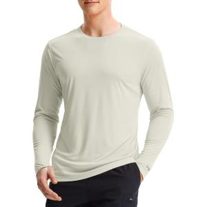 imagebaleaf Mens Sun Protection Shirts UV SPF UPF 50 Long Sleeve Rash Guard Fishing Running Quick Dry LightweightLight Brown