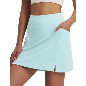 imagebaleaf Womens 16 Golf Skorts Skirts 5 Pockets High Waisted Stretchy Tennis Skirt Athletic Workout RunningLight Blue