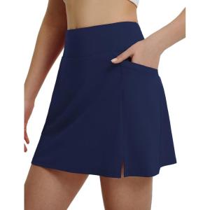 imagebaleaf Womens 16 Golf Skorts Skirts 5 Pockets High Waisted Stretchy Tennis Skirt Athletic Workout RunningNavy Blue