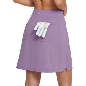 imagebaleaf Womens 18 Golf Skorts Skirts Knee Length Athletic Tennis Skort Modest Long Casual with Pockets SoftPurple