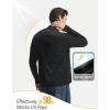 imagebaleaf Mens Long Sleeve Sun Shirts with Pocket 14 Zip Hiking Running Quick Dry Lightweight Rash Guard UV Outdoor ShirtBlack