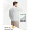 imagebaleaf Mens Long Sleeve Sun Shirts with Pocket 14 Zip Hiking Running Quick Dry Lightweight Rash Guard UV Outdoor ShirtLight Gray