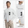 imagebaleaf Mens Long Sleeve Sun Shirts with Pocket 14 Zip Hiking Running Quick Dry Lightweight Rash Guard UV Outdoor ShirtLight Gray