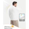 imagebaleaf Mens Long Sleeve Sun Shirts with Pocket 14 Zip Hiking Running Quick Dry Lightweight Rash Guard UV Outdoor ShirtWhite