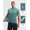 imagebaleaf Mens Sun Protection Shirts Short Sleeve TShirts Swim Rash Guard Hiking Running SPF UPF 50 UV LightweightHeather Dark Green