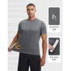 imagebaleaf Mens Sun Protection Shirts Short Sleeve TShirts Swim Rash Guard Hiking Running SPF UPF 50 UV LightweightHeather Gray