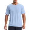 imagebaleaf Mens UPF 50 Sun Protection Shirts UV SPF Short Sleeve TShirts Rash Guard Quick Dry Lightweight Hiking AthleticLight Blue