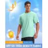 imagebaleaf Mens UPF 50 Sun Protection Shirts UV SPF Short Sleeve TShirts Rash Guard Quick Dry Lightweight Hiking AthleticLight Green