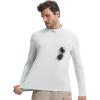 imagebaleaf Mens Long Sleeve Sun Shirts with Pocket 14 Zip Hiking Running Quick Dry Lightweight Rash Guard UV Outdoor ShirtLight Gray