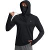 imagebaleaf Mens Sun Hoodies UPF 50 Separate Hood with Face Mask Long Sleeve Fishing Shirts UV Protection Rash GuardBlack