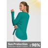 imageBALEAF Womens Sun Shirts UPF 50 Long Sleeve Hiking Tops Lightweight Quick Dry UV Protection Outdoor ClothingGreen