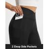 imageBALEAF Womens Bermuda Long Shorts with Pockets 9 Above Knee Length High Waisted Stretch Walking Athletic Dressy CasualBlack