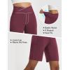 imageBALEAF Womens Bermuda Long Shorts with Pockets 9 Above Knee Length High Waisted Stretch Walking Athletic Dressy CasualWine Red