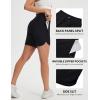 imagebaleaf 7 Womens Running Shorts Athletic Quick Dry Shorts Crossover High Waisted Workout Hiking Zipper Pockets UPF50Black