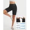 imagebaleaf 9 Womens Bermuda Shorts Knee Length High Waisted Long Shorts with Pockets Golf Walking Athletic Running CasualBlack