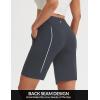 imagebaleaf 9 Womens Bermuda Shorts Knee Length High Waisted Long Shorts with Pockets Golf Walking Athletic Running CasualDark Gray