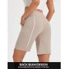 imagebaleaf 9 Womens Bermuda Shorts Knee Length High Waisted Long Shorts with Pockets Golf Walking Athletic Running CasualKhaki