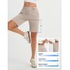 imagebaleaf 9 Womens Bermuda Shorts Knee Length High Waisted Long Shorts with Pockets Golf Walking Athletic Running CasualKhaki