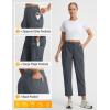 imagebaleaf Womens 26 Travel Pants with Zipper Pockets Petite Ankle Slacks Lightweight Stretch Quick Dry Cargo Summer CoolDark Gray