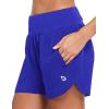 imagebaleaf Womens 5 Workout Shorts Gym Running Shorts Athletic with Liner High Waistband Quick Dry Sports Zipper PocketsRoyal Blue