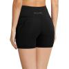 imagebaleaf Womens 8 5 3 Biker Shorts High Waist Yoga Workout Gym Running Volleyball Spandex Shorts with PocketsBlackblack