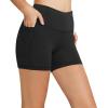 imagebaleaf Womens 8 5 3 Biker Shorts High Waist Yoga Workout Gym Running Volleyball Spandex Shorts with PocketsBlackclassic