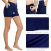 imagebaleaf Womens 8 5 3 Biker Shorts High Waist Yoga Workout Gym Running Volleyball Spandex Shorts with PocketsBlacknavy Blue