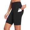 imagebaleaf Womens 8 5 3 Biker Shorts High Waist Yoga Workout Gym Running Volleyball Spandex Shorts with PocketsBlacksofter
