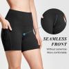 imagebaleaf Womens 8 5 3 Biker Shorts High Waist Yoga Workout Gym Running Volleyball Spandex Shorts with PocketsBlacksofter